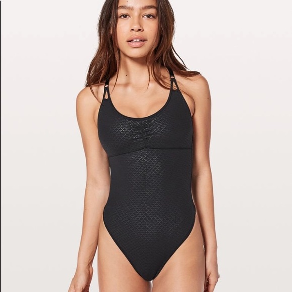 lululemon athletica Pants - NWT BLACK LULULEMON EASY BODYSUIT MONOCHROMIC NULU